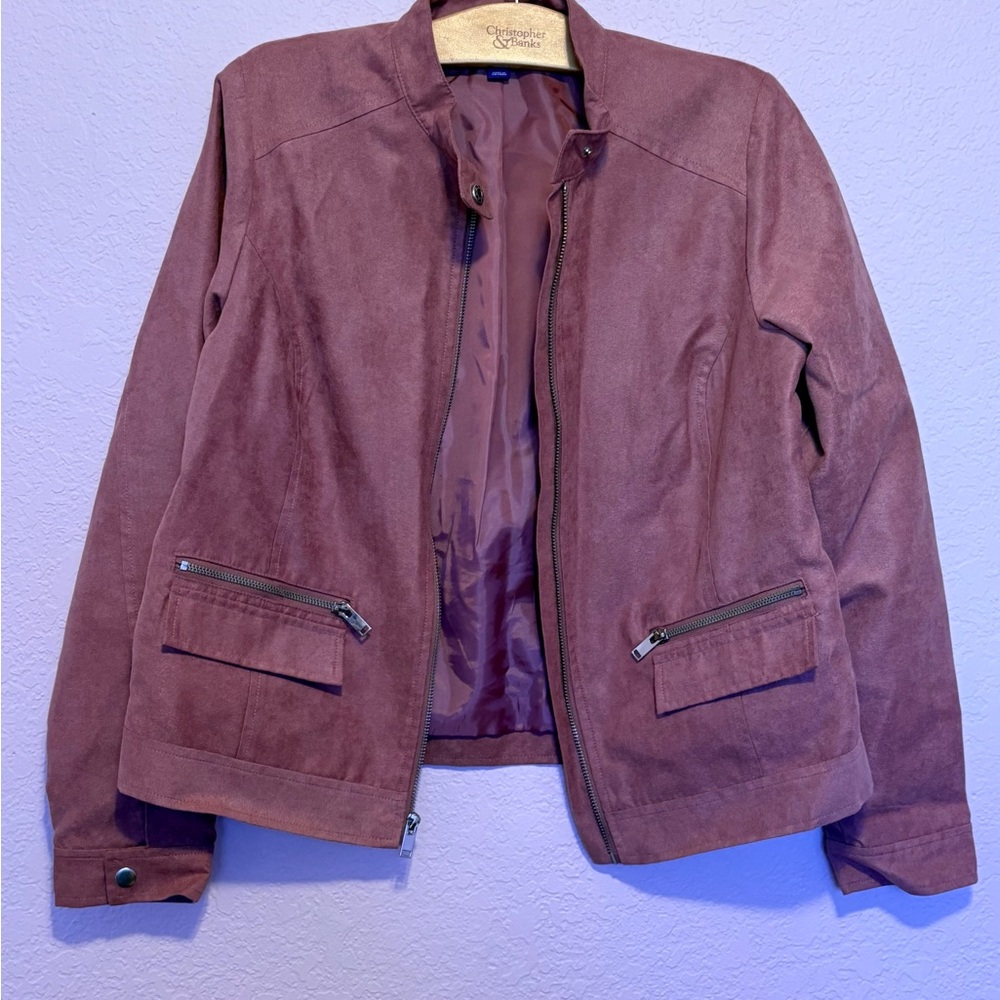 Light Pink Faux Suede Jacket
